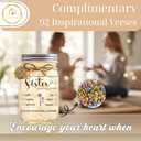 Christmas Gift for Sister  Mason Jar Night Light, LED Glass Jar with Rustic Twine & "For You" Tag, Sentimental Keepsake Lamp, Sister Gifts from Sister or Brother, Cute Home Dcor, Birthday. (Stellar)