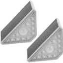 Happyyami 2pcs Solar Step Lights Led for Outdoor Stairs Garden Patio and Porch Easy Installation and for All Weather 2 Pcs
