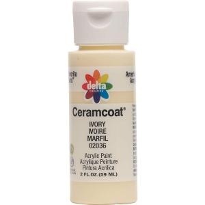 Delta Creative Ceramcoat Acrylic Paint in Assorted Colors (2 oz), 2036, Ivory (2 Fl Oz (Pack of 1))