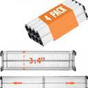 Kalimdor Drawer Dividers 4 Pack 3.4" High, 11-21" Adjustable Dresser Drawer Organizers for Clothes, Clear Plastic Separators for Dresser, Kitchen and Office Organization and Storage