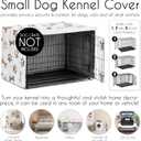Sweet Jojo Designs 30in. Small/Medium Dog Crate Cover (Bones and Paw Prints) Pet Cage, Kennel Covers (Modern, Cartoon, Doggy, Puppy, Neutral, Paws Print, Whimsical, Brown, Tan, Grey, Taupe and White)