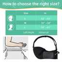 Arm Sling for Shoulder & Elbow Injury – Adjustable Shoulder Surgery Sling, Breathable & Lightweight Arm Support, Comfortable Sponge Shoulder Pad for Rotator Cuff & Elbow Recovery, Fits Left/Right Arm (Black, Small) 