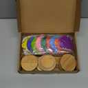 Mumufy 27 Pcs Yogurt Jar Lids Clear Plastic Silicone Bamboo Wood Container Lids with Silicone Sealing Rings Reusable Replacement Covers Compatible with Oui Yogurt Jars