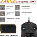 CKYSCHN WLtoys A300 4-Ch RC Plane, Beechcraft D-17 RC Airplanes with Lights, 6G/3D Brushless RC Planes with 2 Batteries, 2.4G Remote Control RC Airplanes Gifts for Adults (Red)