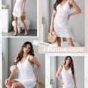 3 x Dokotoo Womens Swimwear Cover Ups 2026 Summer Crochet Hollow Out Knit Bathing Suit Beach Dresses (White, XL)