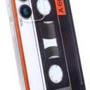 Case Compatible with Galaxy S25 Ultra, Cassette Tape 80s Type Soft TPU Back Cover for Samsung S25 Ultra