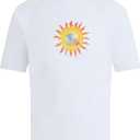 Kanu Surf Girls Karlie Rash Guard UPF 50+ Sun Protection Short Sleeve Swim Shirt (10, Annie White)