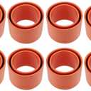 8 Pcs Orange Rubber Fishing Rod Holder Tube Insert Protector, Fit 2" Tube(50mm to 51mm)