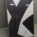 OIQArtOIQ 3 Piece Large Abstract Canvas Wall Art For Living Room Black and White Framed Wall Art Dynamic Lines Geometric Modern Minimalism Art Prints Artwork For Bedroom Office Dining Room 12x16 in