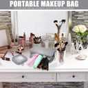 Weewooday 4 Pcs Mesh Makeup Bag Mesh Cosmetic Bag Travel Toiletry Pouch with Zipper Mini Makeup Cosmetic Purse for Daily Accessory(Small, Large, Medium,Gray)