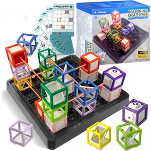 2026 New Laser Maze Reasoning Game STEM Toys for 8-13 Year Old Kids Reasoning Laser Game with 60 Challenge Levels Puzzle Games Learning Education Toys Board Thinking Logic Games Ideal Children Gift