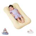 Baby Lounger, Soft Organic Cotton Breathable Lounger, Bionic Design Baby Lounger for Infants 0-24 Months, Newborn Babies Shower Gifts (Natural)