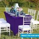 Utopia Kitchen Spandex Tablecloth 2 Pack [6FT, Purple] Tight, Fitted, Washable and Wrinkle Resistant Stretch Table Cloth Rectangle Cover for Trade Show, Weddings & Parties [72Lx30Wx30H Inch]