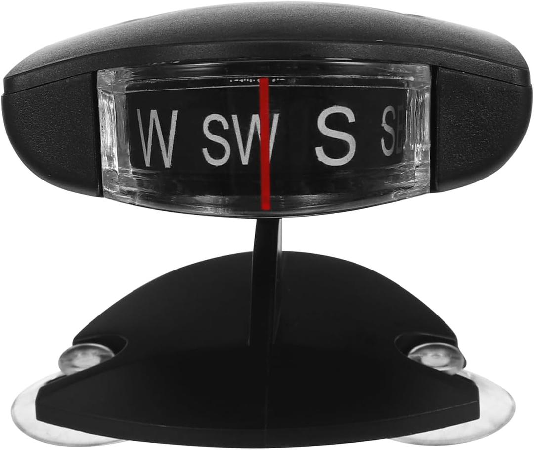 Car Compass Ball with Adhesive Suction Cup, Automotive Compass Dashboard Compact Auto Directional Sphere for Cars Trucks Boats Easy Attachment for Windshield Dash
