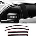 Auto Ventshade [AVS] In-Channel Rain Guards For 2004 - 2008 Ford F-150 SuperCrew; 2006 - 2008 Lincoln Mark LT Crew Cab | Window Vent Visors, 4 pcs. - Smoke | 194443