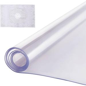 VEVOR Plastic Table Cover, 24 x 48 Inch 2.0 mm Thick Clear Table Protector, Rectangle PVC Desk Mat, Waterproof & Easy Cleaning Desk Pad Tablecloth, for Office Dresser Dining Room Table Night Stand