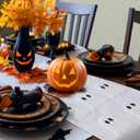 2 x Halloween Ghost Table Runner for Guest Bedroom One End Patterned Halloween Dresser Scarf Spooky Ghost Adjustable Table Runner 3D Embroidered Tabletop Decoration for Holiday, 14 x 90 Inch