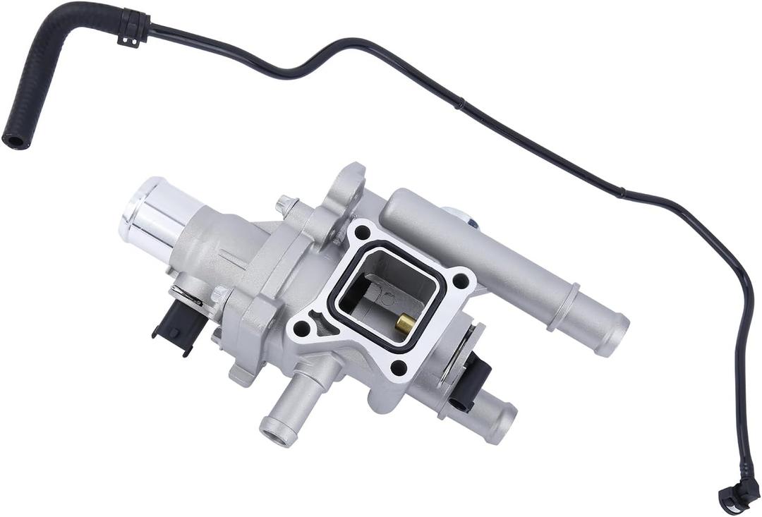Aluminum Engine Coolant Thermostat Housing Assembly Kit(with Throttle Body Inlet Heater Pipe).Fit for Chevy Cruze 2011-2016, Chevy Sonic 2013-2018 1.8L .Replaces Part # 25199824,25192228,25192904.