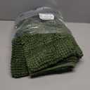 H.VERSAILTEX Extra Thick Chenille Striped Pattern Bath Rugs for Bathroom Non Slip - Soft Plush Shaggy Mats Floor, Indoor Entryway (Bronze Green, 32 x 20 Plus 24 17 Inches)