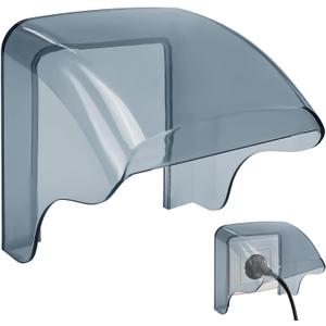 Outdoor Waterproof Outlet Cover, 2.67" x 3.25" Small Socket Protector Self Adhesive Wall Plate Cover for Single-Gang Electrical Outlets, for Duplex Receptacle (NEMA 5-15R) (Not for Oversized Plugs)