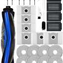 Yivy T50 Max Pro Replacement Parts for Ecovacs Deebot Robot Vacuum,T50 Max Pro Omni Accessories:4 Carbon Filters, 6 Carbon dust Bags,6 Side Brush, 8 Mop Cloth, 1 Main Brush,2 Cleaning Tools - 27 Pcs