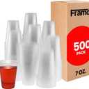 7 Oz Clear Disposable Plastic Cups, for Any Occasion, Ice Tea, Juice, Soda, and Coffee Glasses for Party, Picnic, BBQ, Travel, and Events (500 Pack)