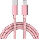 Apple MFi Certified USB C to Lightning Cable 4 FT Charger/Sync for iPhone X/XS/XR/XS Max / 8/8 Plus, (for Use with Type C Chargers) 4FT (Rose)