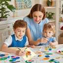 10PCS Large Halloween Unfinished Wood Crafts,Predrilled Wooden Ornaments for Painting,Ghost Witch Bats Designs,Paintable Wood Slices Craft Supplies with Ropes (Autumn)