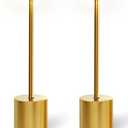 Swinerton Cordless Table Lamp Set of 4, Gold 5000mAh Rechargeable Battery Operated Lamps, Wireless 3 Color Dimmable Touch Lamp Table Light for Restaurant Dining Patio Outdoor, Home Decor