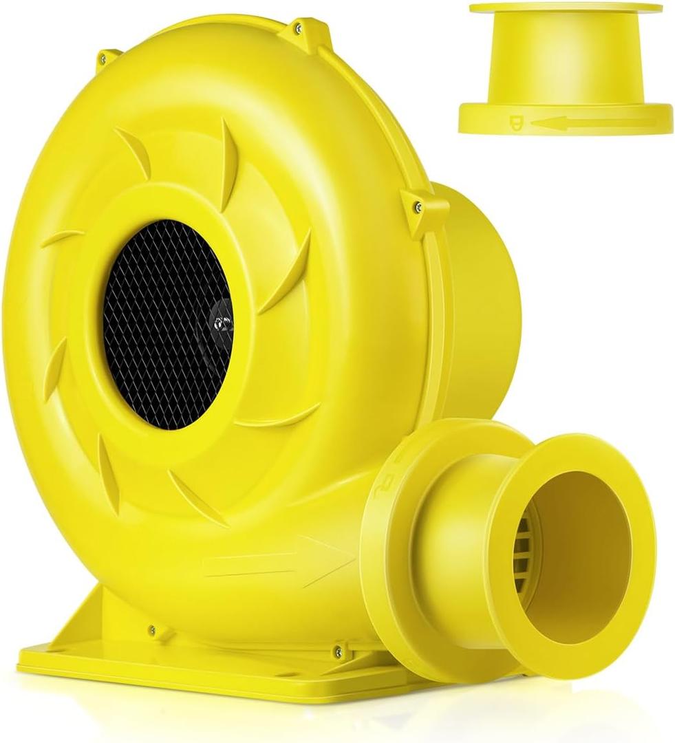 800W Bounce House Blower, 1.2HP Powerful Inflatable Air Blower, Portable Commercial Fan Pump for Large Bouncy Castle, Water Slide, Jumper, Inflatable Decoration and Other Inflatables