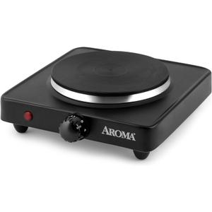 Aroma Housewares AHP-303 Single Burner Hot Plate, Metal, Black