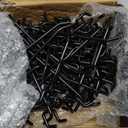 INCLY 60 Pack 2/4/6 Inch Black Pegboard Hooks, 1/4" Heavy Duty Peg Board Shelving Hooks Accessories, Peg Board Tool Hangers Fit for 1/4" Pegboard Hanging Tools Garage, Craft Organizing, Kitchen, Store