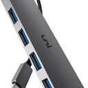 uni USB C to USB Hub Multiport Adapter, Aluminum 4 Ports USB C Splitter for Laptop, Slim Thunderbolt 3/4 Data USB Hub Compatible for MacBook Pro/Air, iPad Pro, Dell, Chromebook | Keyboard, Mouse, HDD (0.6FT)