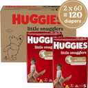 Baby Diapers Size 5 (27+ lbs), 120ct, Huggies Little Snugglers, White