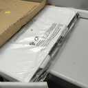 SKOK 330lbs Folding Picnic Table 4/6/8 Foot Adjustable Height, 4/6/8FT Plastic Table Portable w/Handle, Utility Commercial Craft Sewing Card Table w/Heavy Duty Frame for Party Events