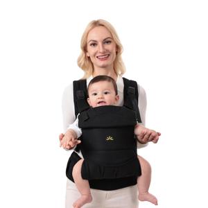 Baby Carrier for Newborns to Toddlers, Adjustable, Ultra-Soft and Weightless, Ergonomic Baby Carrier with Head Support, Baby Travel Gear, Baby Essentials (Black)