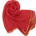 Stunning Handmade Chiffon Belly Dance Veil For Practice (Red)