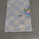Blue and White Hydrangea Floral Decor, Hydrangea Gifts, Blue Checkered Grand Millenial Flower Decorative Hand Towel for Bathroom Decor, 16x24 Inch