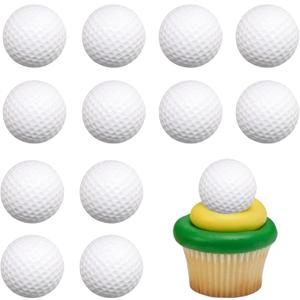 24Pcs Golf Cupcake Toppers Sports Golf Ball Cupcake Picks Golf Birthday Cake Decorations for Baby Shower Golf Sports Players Theme Birthday Party