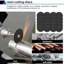 45Pcs gupawix Cutting Wheel Kit for Dremel Rotary ToolsDiamond Cutting DiscsHSS Circular Saw, Fiberglass Cut-Off Wheels with 6Pcs Mandrels Rotary Tool Accessories for Cutting Metal, Wood, Stone, PVC