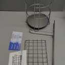 Toilet Paper Holder Stand with Shelf for Phone, Bathroom Free Standing Tissue Roll Storage Rack with Dispenser for 4 Mega Rolls, Chrome (23.6'')