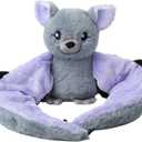 HUGIMALS Hugarounds Berkeley the Bat 2.5 lb Microwaveable & Freezable Weighted Plush Neck & Shoulder Wrap | Soothing, Comforting Hugs for Self-Care & Relaxation | Unscented for Ages 2+