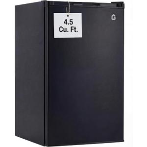 4.5 Cu. Ft. Compact Refrigerator | Single Door Mini Fridge with Energy-Efficient & Quiet Operation | for Dorm, Office, Bedroom, Kitchen, Bar Use with Adjustable Shelves