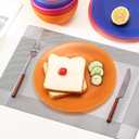 KX-WARE Everyday Plates set of 12 - Unbreakable and Reusable 10 inch Plastic Dinner Plates, Coastal Color | Dishwasher Safe, BPA Free