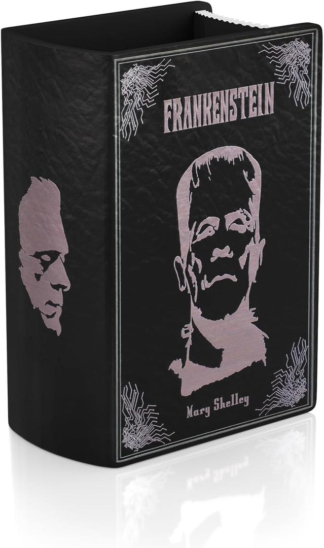 Gothic Book Vase for Flowers Goth Room Decor Gifts for Book Lovers Flower Vase Unique Halloween Vase Frankenstein Decor