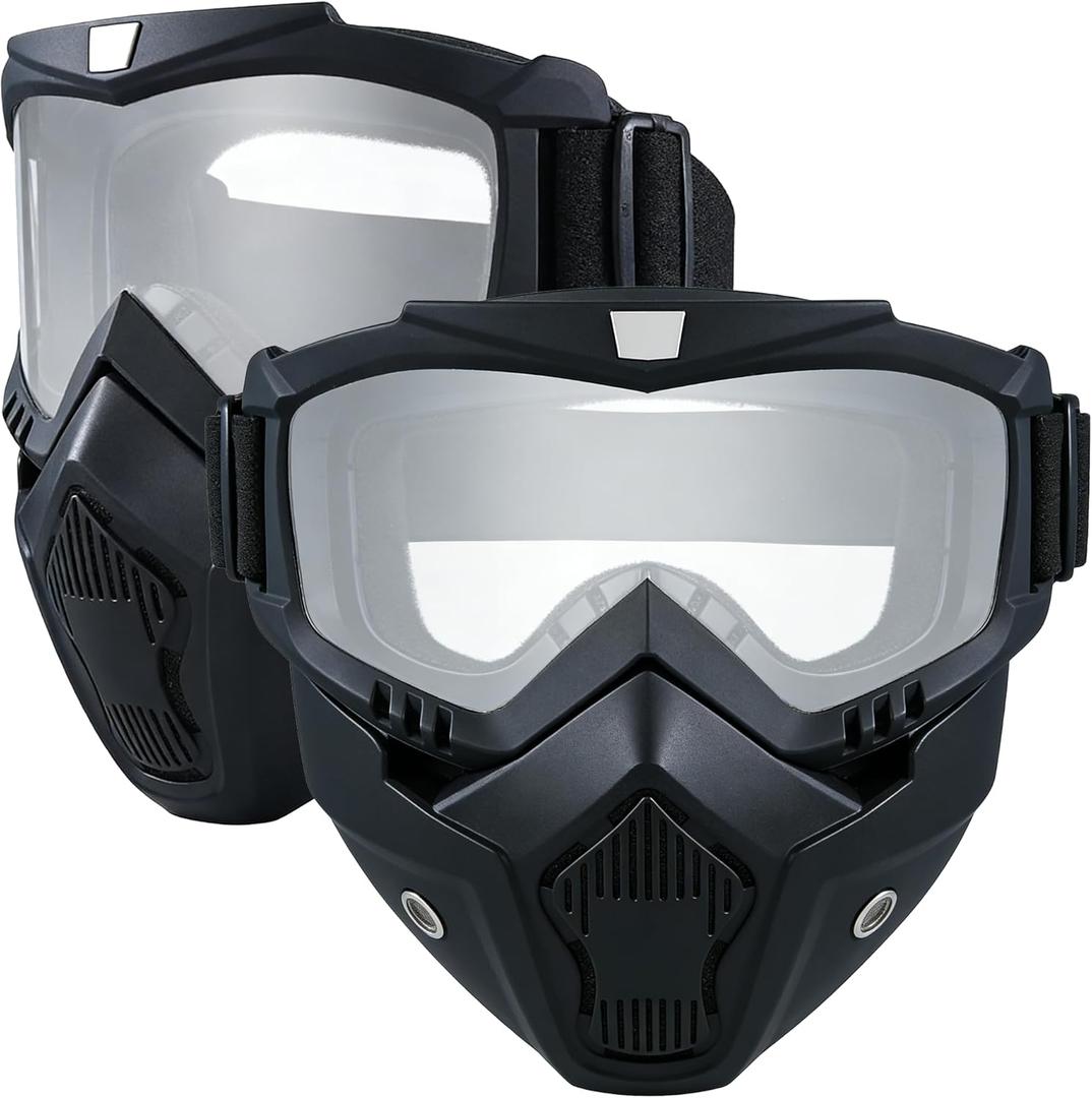 Motorcycle Face Mask Full Face,Dirt Bike Goggles Motocross, ATV, Offroad, Riding Racing Goggles for Men & Women