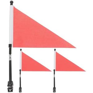 CIMAXIC Kids Bike Handlebar Flag Kit with Pole for Bicycle and Scooter Safety Adjustable Reflective Cycling Safety Flag for Enhanced Visibility