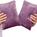 2 Pack Small Pillow, Memory Foam Mini Pillow 11 X 7 Inches for Travel, Sleeping, Nap and Neck, Knee, Lumbar Support, Tiny Pillow Cushion for Pet, Dogs (Dark Purple)
