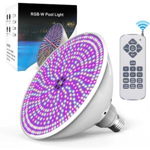 12V 45W Swimming Pool Lights for Inground Pool, LED Pool Lights, Color Changing RGB Pool Light Bulb with Remote Control, PAR56 LED Bulb Replacement(AC/DC 12V)
