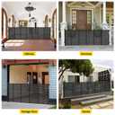 Reinforced 42 Tall x 130 Extra Wide Retractable Baby Gates Extra Tall Pet Gate for Wide Openings Long Dog gate with Rods to Prevent Crawling Through, Dog Gates for Doorways Indoor Outdoor, Black